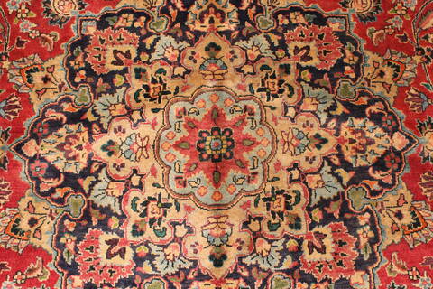 Kashan Red Hand Knotted 97 X 1210  Area Rug 100-28139 Image 13