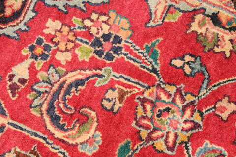 Kashan Red Hand Knotted 97 X 1210  Area Rug 100-28139 Image 16