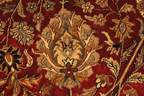 Kashan Beige Hand Knotted 118 X 153  Area Rug 250-28141 Image 13