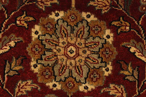 Kashan Beige Hand Knotted 118 X 153  Area Rug 250-28141 Image 14