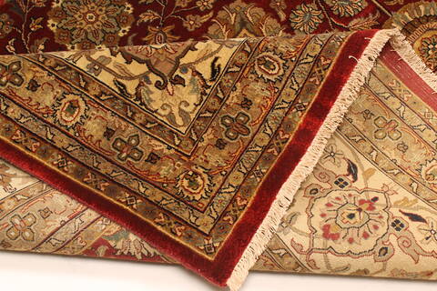 Kashan Beige Hand Knotted 118 X 153  Area Rug 250-28141 Image 6