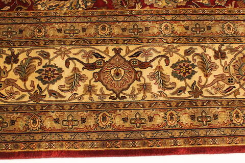 Kashan Beige Hand Knotted 118 X 153  Area Rug 250-28141 Image 9