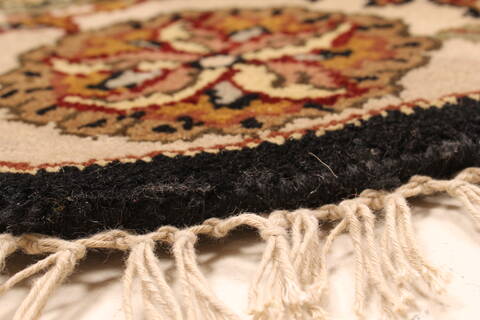 Jaipur Black Octagon Hand Knotted 50 X 50  Area Rug 250-28203 Image 1