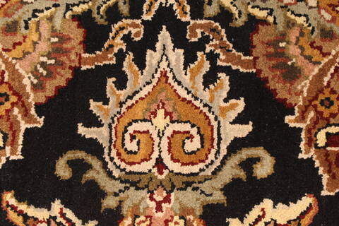 Jaipur Black Octagon Hand Knotted 50 X 50  Area Rug 250-28203 Image 4