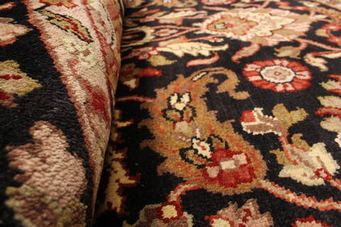 Jaipur Black Round Hand Knotted 60 X 60  Area Rug 250-28211 Image 2