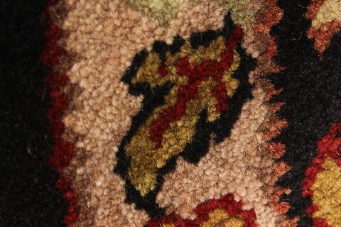 Jaipur Black Round Hand Knotted 60 X 60  Area Rug 250-28211 Image 5