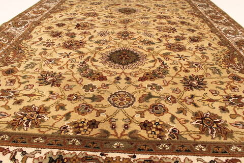Jaipur Yellow Hand Knotted 50 X 70  Area Rug 250-28251 Image 4