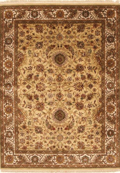 Jaipur Yellow Hand Knotted 50 X 70  Area Rug 250-28251 Image 0