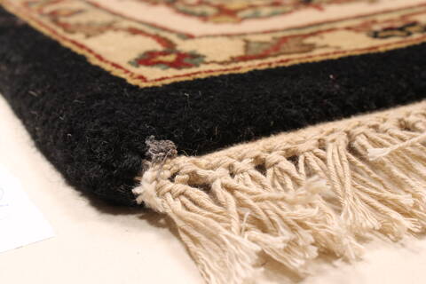 Isfahan Black Hand Knotted 511 X 91  Area Rug 250-28271 Image 12
