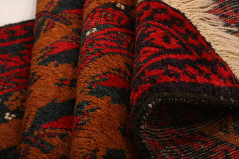 Baluch Brown Hand Knotted 30 X 47  Area Rug 100-28280 Image 3