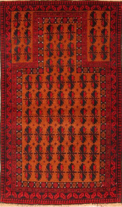 Baluch Brown Hand Knotted 30 X 47  Area Rug 100-28280 Image 0