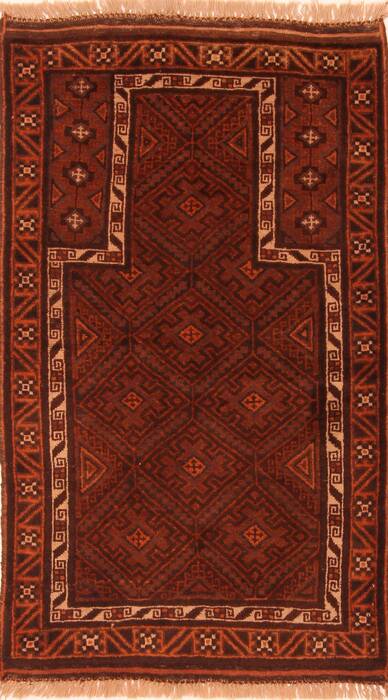 Baluch Brown Hand Knotted 30 X 47  Area Rug 100-28289 Image 0