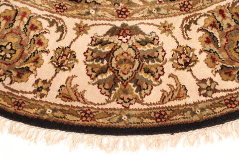 Jaipur Black Round Hand Knotted 60 X 60  Area Rug 250-28301 Image 2