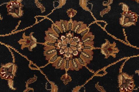 Jaipur Black Round Hand Knotted 60 X 60  Area Rug 250-28309 Image 10