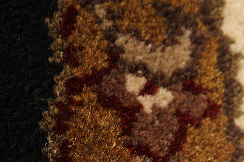 Jaipur Black Round Hand Knotted 60 X 60  Area Rug 250-28309 Image 5