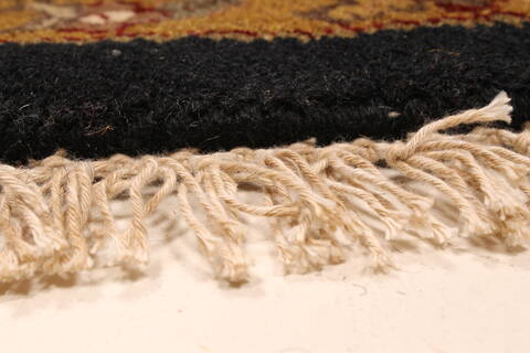 Jaipur Black Round Hand Knotted 60 X 60  Area Rug 250-28309 Image 9