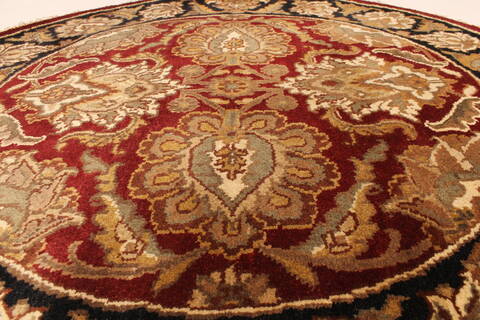 Jaipur Red Round Hand Knotted 40 X 40  Area Rug 250-28325 Image 4