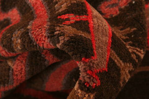 Baluch Brown Hand Knotted 210 X 41  Area Rug 100-28329 Image 1