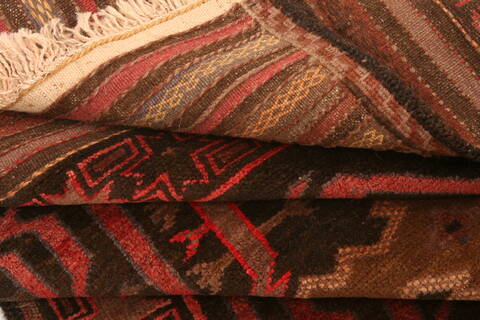 Baluch Brown Hand Knotted 210 X 41  Area Rug 100-28329 Image 3