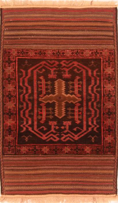 Baluch Brown Hand Knotted 210 X 41  Area Rug 100-28329 Image 0