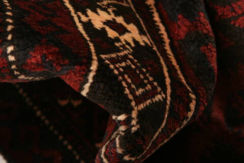 Baluch Black Hand Knotted 28 X 48  Area Rug 100-28330 Image 1