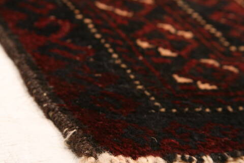 Baluch Black Hand Knotted 28 X 48  Area Rug 100-28330 Image 5