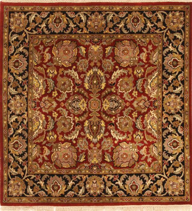 Jaipur Red Square Hand Knotted 40 X 40  Area Rug 250-28332 Image 0