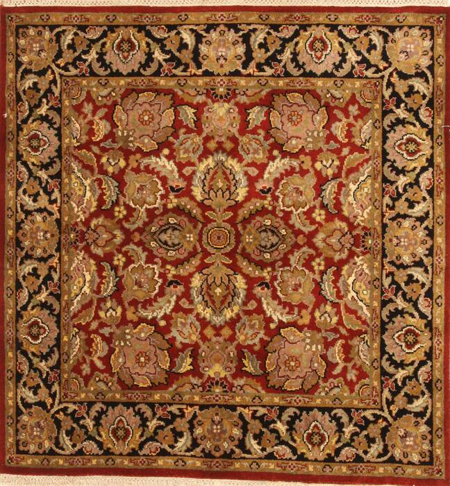 Jaipur Red Square Hand Knotted 40 X 40  Area Rug 250-28339 Image 0