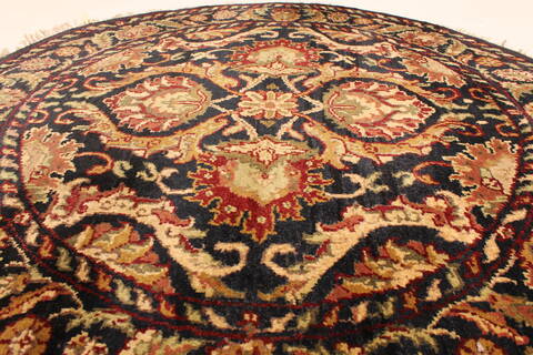 Jaipur Black Round Hand Knotted 40 X 40  Area Rug 250-28359 Image 1
