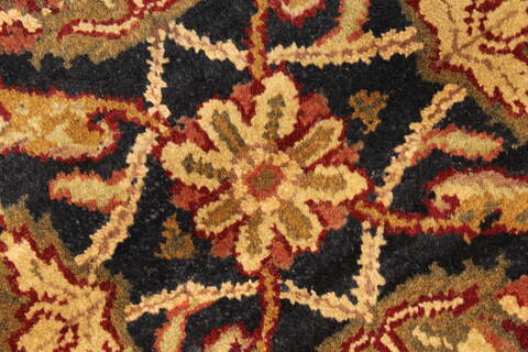 Jaipur Black Round Hand Knotted 40 X 40  Area Rug 250-28359 Image 7