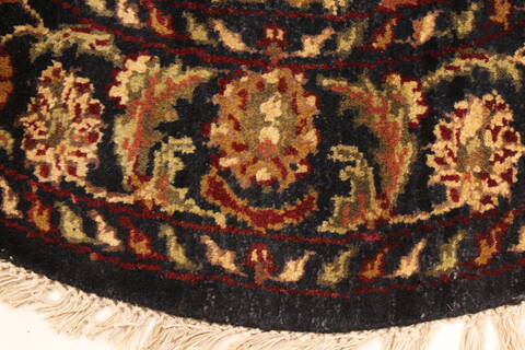 Jaipur Black Round Hand Knotted 40 X 40  Area Rug 250-28359 Image 8