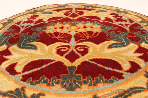 Jaipur Red Round Hand Knotted 30 X 30  Area Rug 250-28376 Image 3