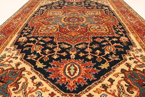 Serapi Blue Hand Knotted 311 X 510  Area Rug 250-28403 Image 4