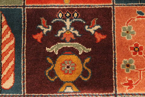 Bidjar Multicolor Runner Hand Knotted 42 X 103  Area Rug 250-28411 Image 2