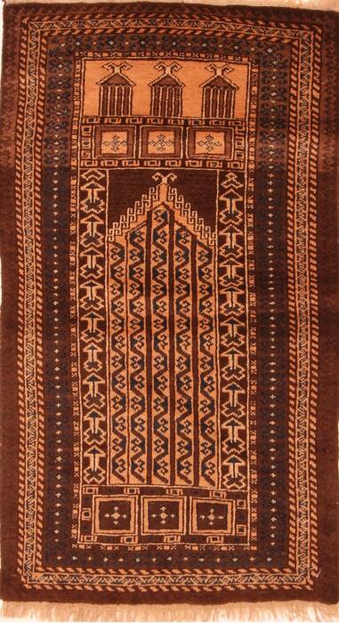 Baluch Beige Hand Knotted 30 X 47  Area Rug 100-28414 Image 0