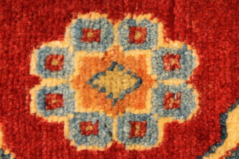 Kazak Red Runner Hand Knotted 410 X 153  Area Rug 250-28418 Image 4