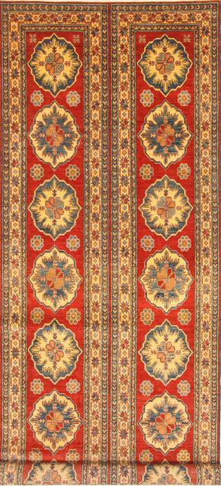 Kazak Red Runner Hand Knotted 410 X 153  Area Rug 250-28418 Image 0