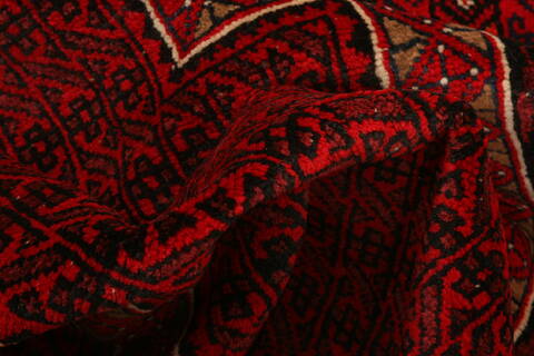 Baluch Red Hand Knotted 30 X 47  Area Rug 100-28425 Image 1