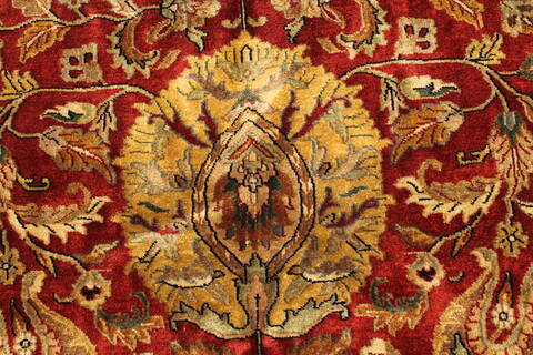 Tabriz Beige Hand Knotted 1111 X 1411  Area Rug 250-28436 Image 10