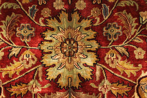 Tabriz Beige Hand Knotted 1111 X 1411  Area Rug 250-28436 Image 2