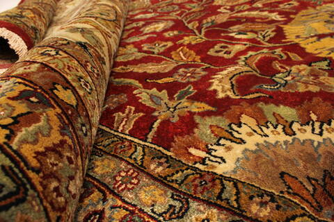 Tabriz Beige Hand Knotted 1111 X 1411  Area Rug 250-28436 Image 7