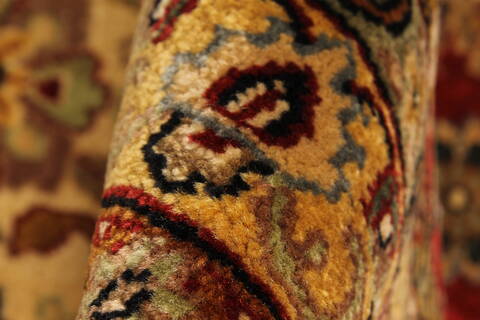 Tabriz Beige Hand Knotted 1111 X 1411  Area Rug 250-28436 Image 9