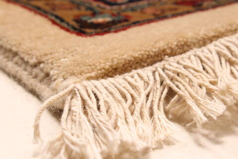 Agra Beige Hand Knotted 120 X 150  Area Rug 250-28443 Image 12