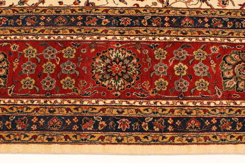 Agra Beige Hand Knotted 120 X 150  Area Rug 250-28443 Image 3