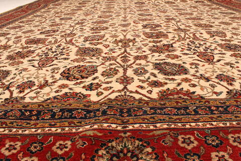 Agra Beige Hand Knotted 120 X 150  Area Rug 250-28443 Image 4