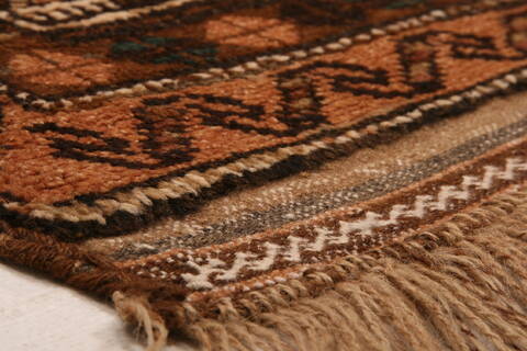 Baluch Brown Hand Knotted 30 X 47  Area Rug 100-28444 Image 5