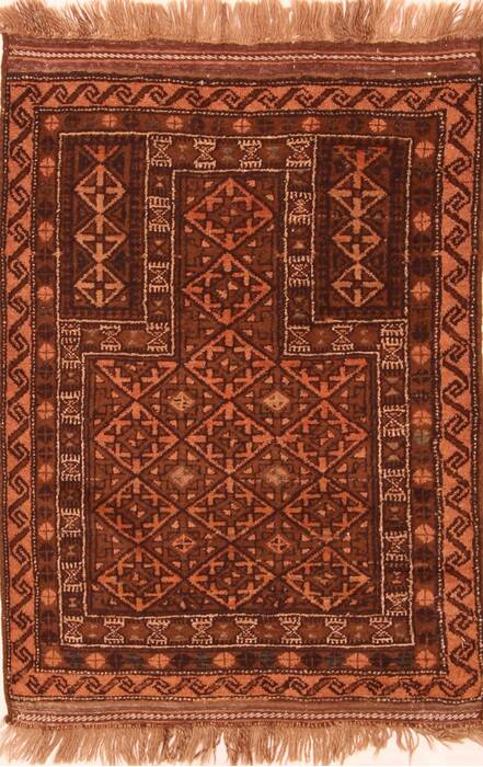 Baluch Brown Hand Knotted 30 X 47  Area Rug 100-28444 Image 0