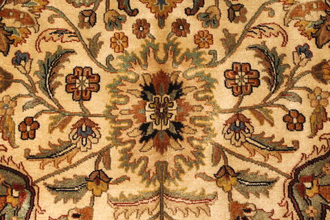 Kashmar Beige Hand Knotted 1110 X 1411  Area Rug 250-28446 Image 2