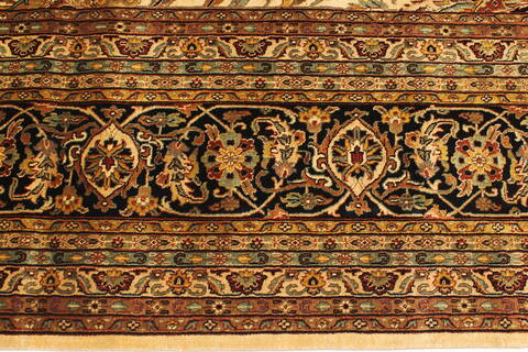 Kashmar Beige Hand Knotted 1110 X 1411  Area Rug 250-28446 Image 3