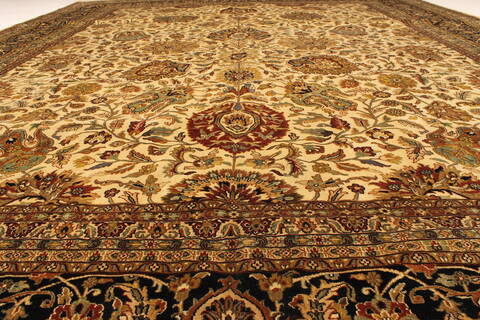 Kashmar Beige Hand Knotted 1110 X 1411  Area Rug 250-28446 Image 4